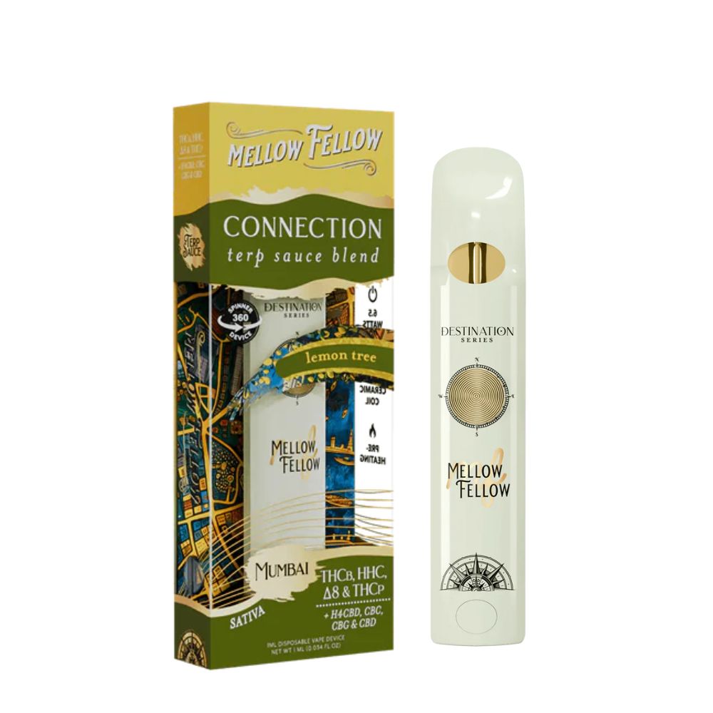 Mellow Fellow - Spinner Disposables - 1ml - Connection - Mumbai - Lemon Tree (Sativa)