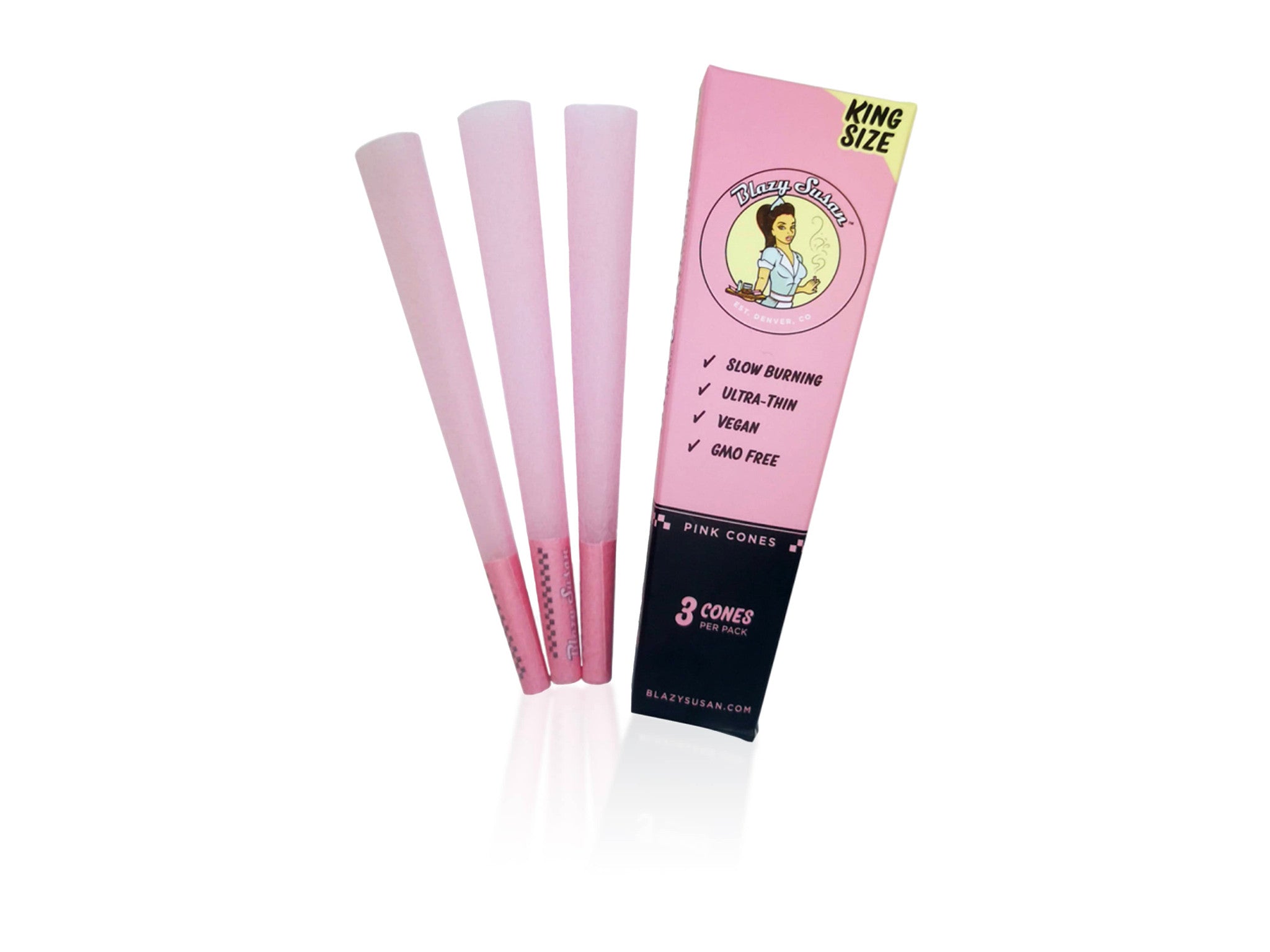 Blazy Susan King Size Pink Cone 3pk