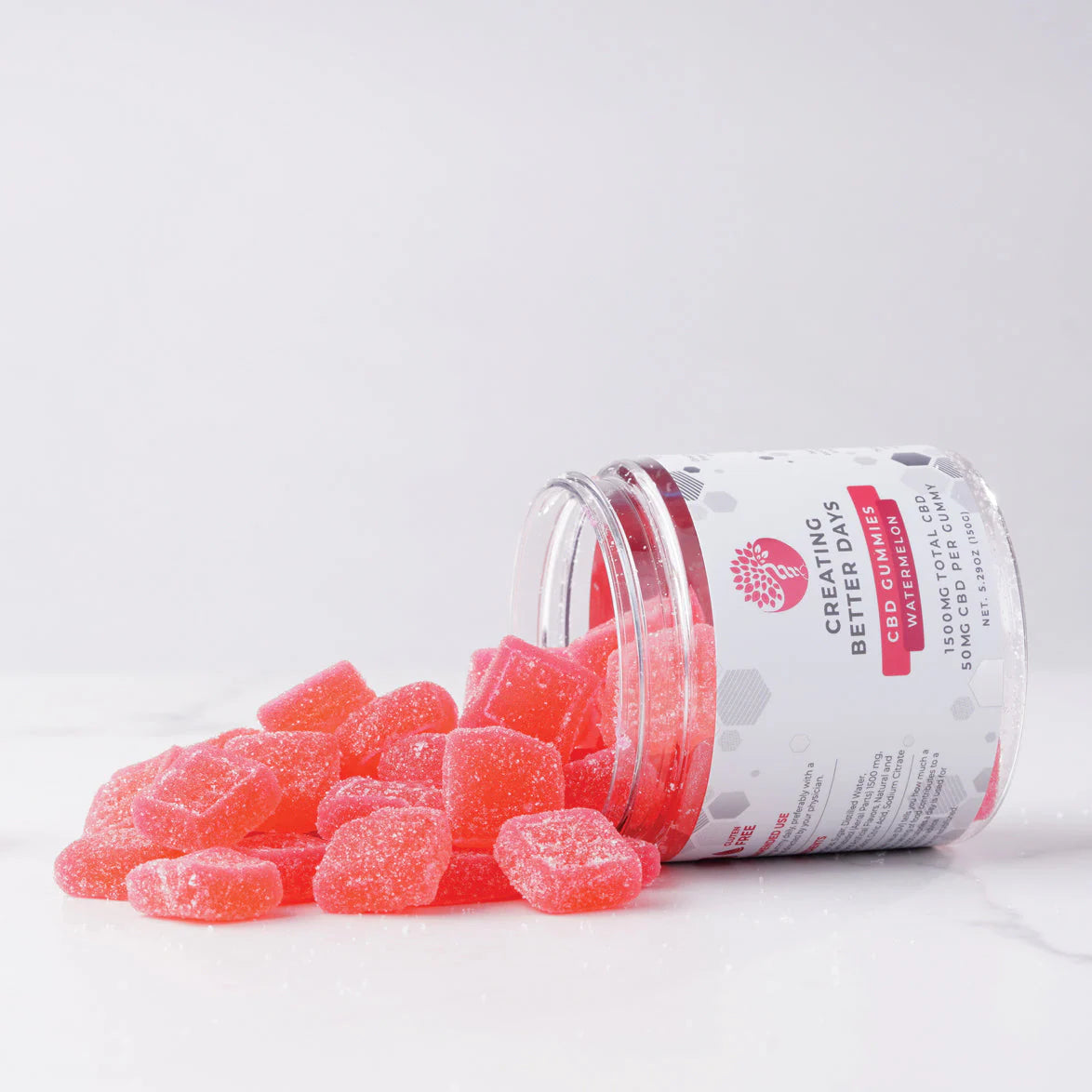 Creating Better Days CBD Gummies 1500 MG - THC Free Watermelon