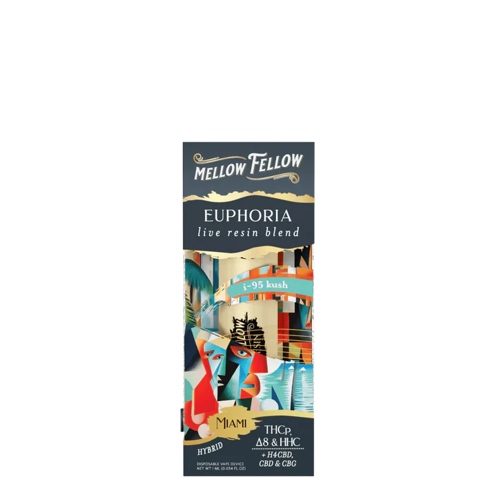 Mellow Fellow - Disposable - 1mL - Euphoria Blend - Miami - I-95 Kush (Sativa)
