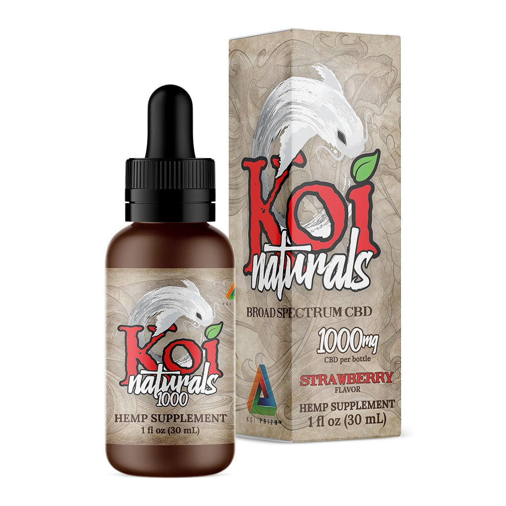 Koi Naturals CBD Oil Tincture 1000mg Strawberry