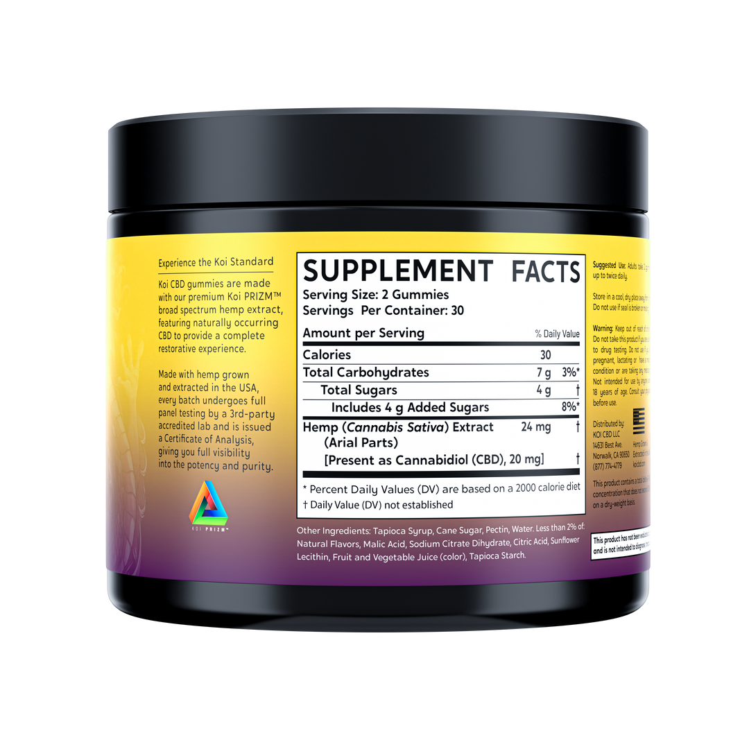 Koi CBD Gummies | Anytime Balance Broad Spectrum Berry Lemonade 60ct