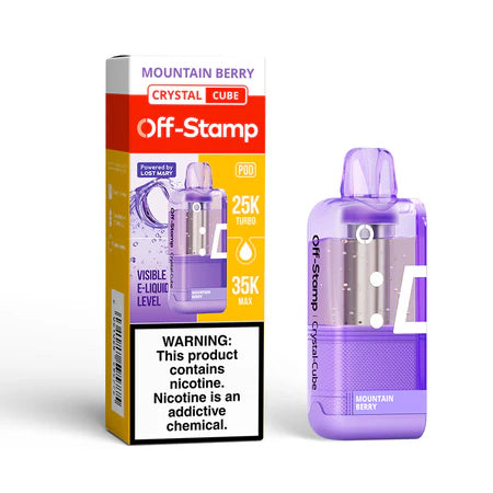 Off-Stamp X-Cube Crystal Pod – 35000 Puffs – Vape Disposable Mountain Berry