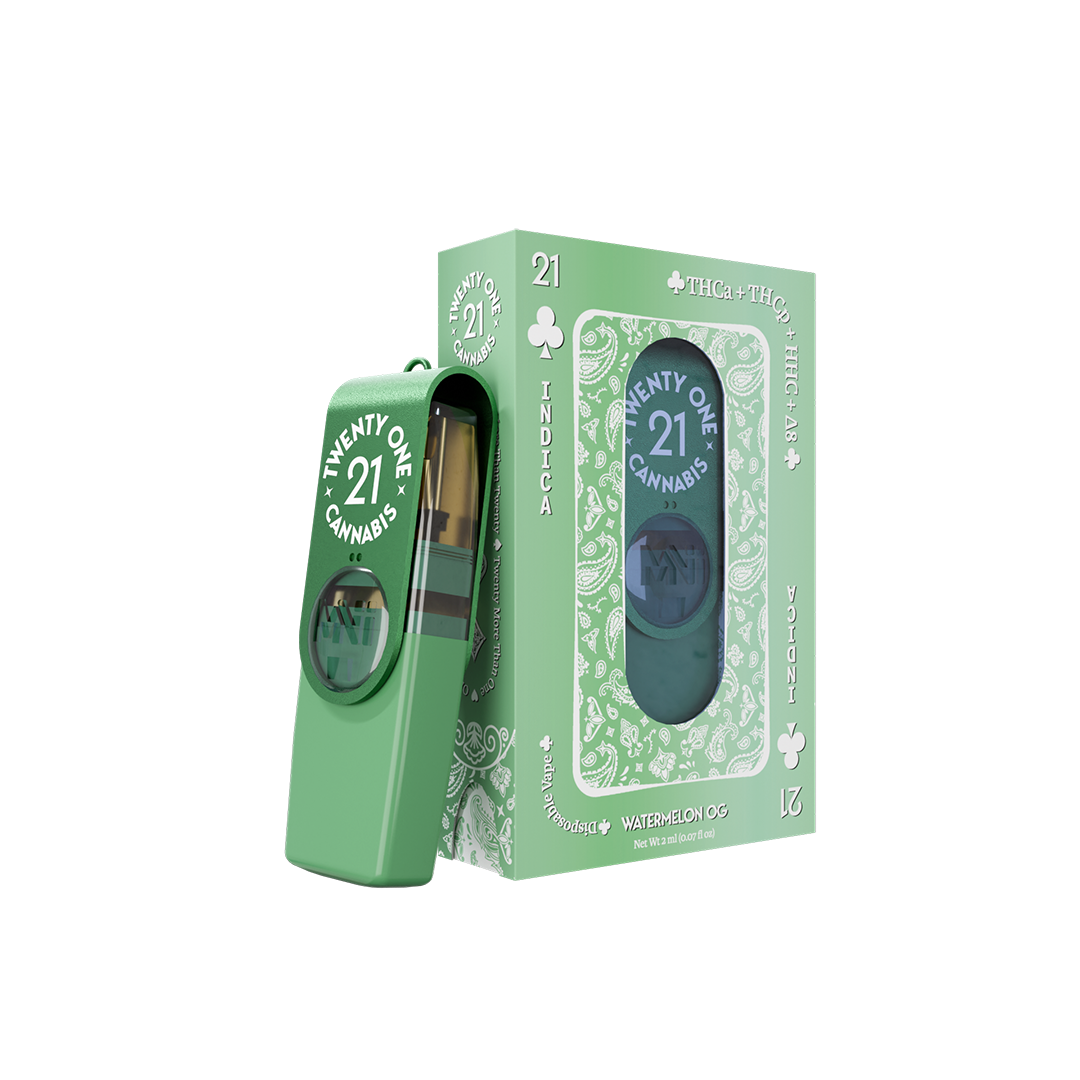 Twentyone Disposable - 2mL - THCa - THCp -Watermelon Og (Indica Dominant) POP