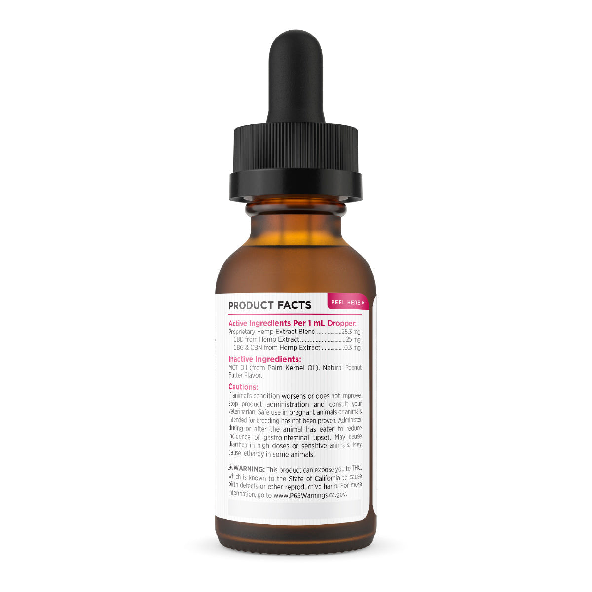 Paw CBD Broad Spectrum CBD Dog Oil Tincture BROAD SPECTRUM - PEANUT BUTTER- 750MG - 30 ML