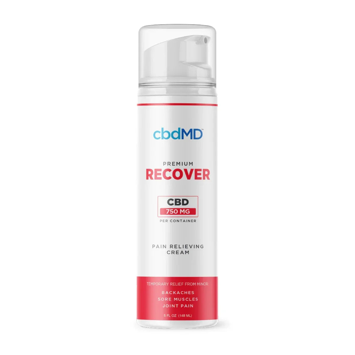 CBDMD 750mg Recover Pain Relieving Cream Airless Pump
