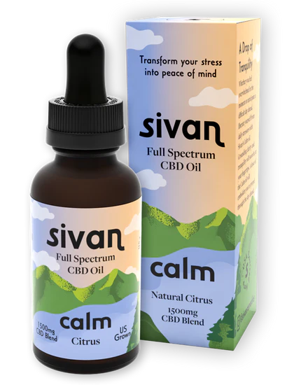 Sivan Remedies Calm Tincture Full Spectrum CBD Oil 1500mg Citrus