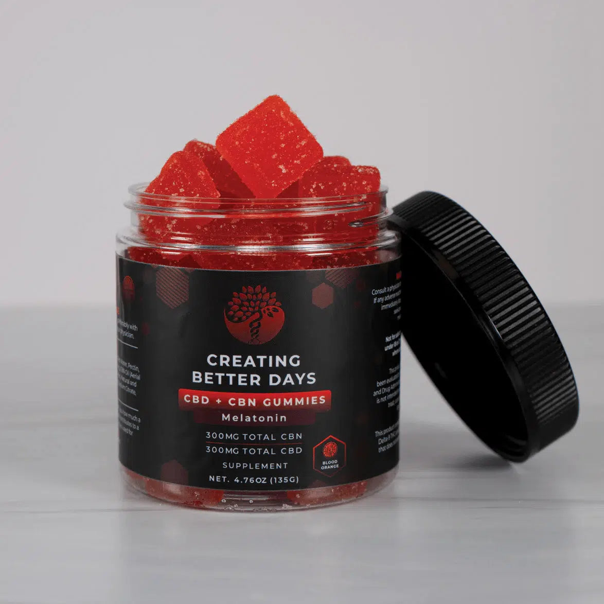 Creating Better Days Blood Orange Melatonin CBD + CBN Gummies 600 MG