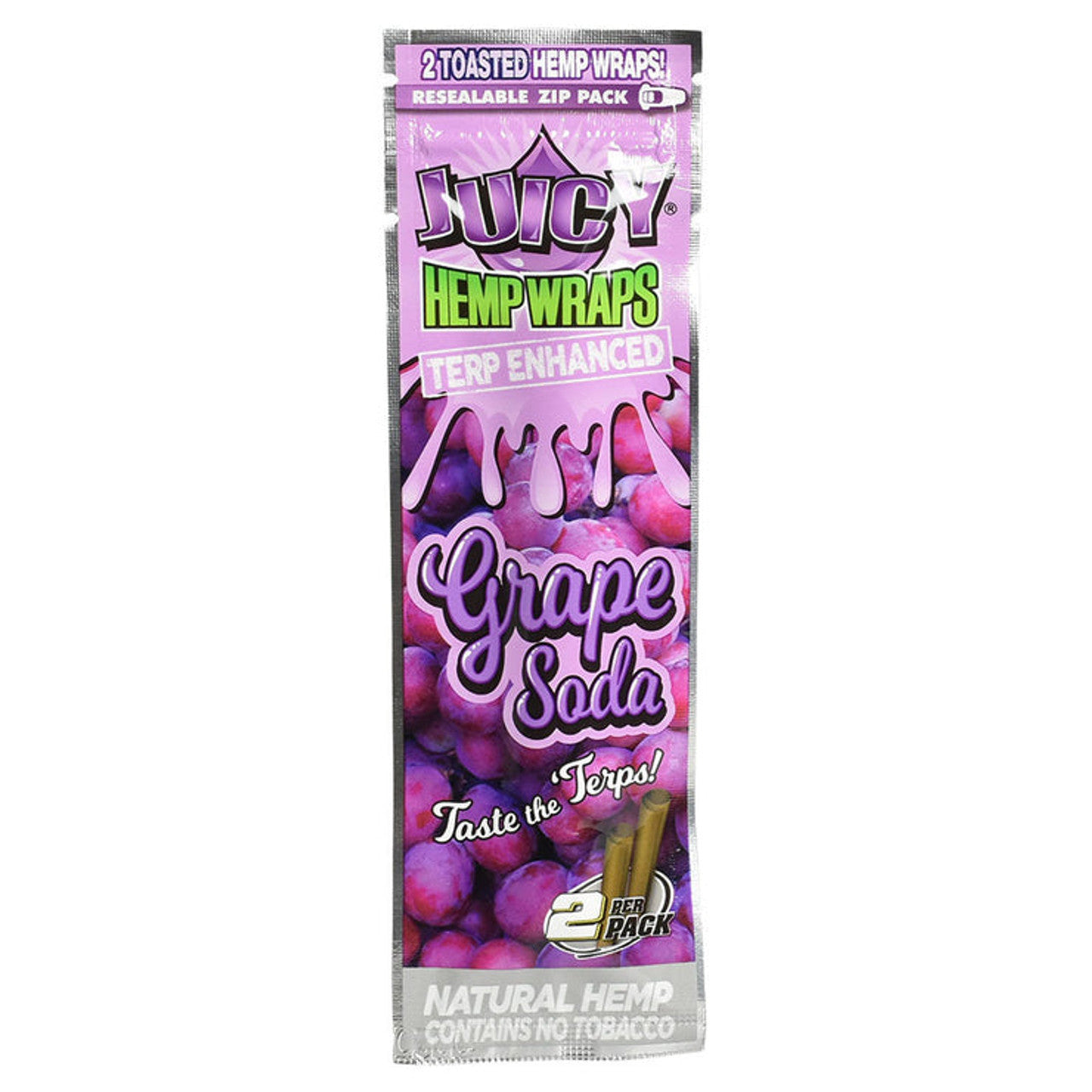 Juicy Terp Enhanced Hemp Wraps - 2pk Grape Soda