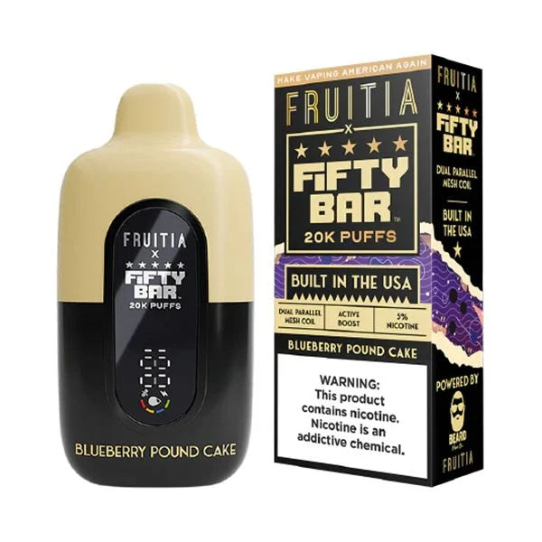 Fifty Bar 20K Puffs Blueberry Pound Cake