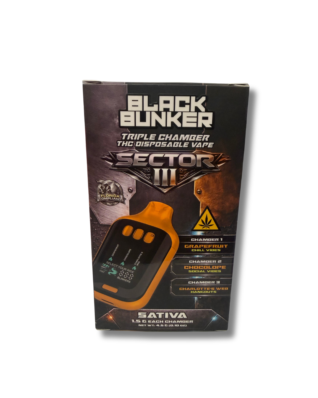Black Bunker- Sector 3 Disposable (4.5G) Sativa