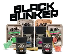 Black Bunker THC 20000mg Gummy Jar 1000mg Each Strawberry Pop Sativa
