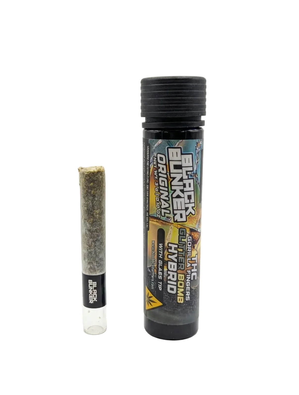 Black Bunker 3G Original Glass Tip (GLITTER BOMB) Hybrid
