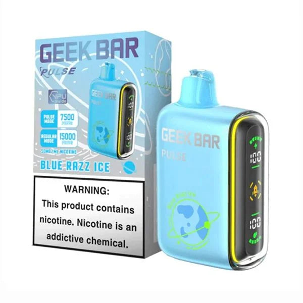 Geek Bar Pulse 15000 Puffs Vape Disposable Blue Razz Ice