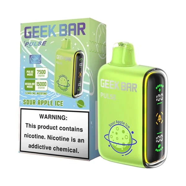 Geek Bar Pulse 15000 Puffs Vape Disposable Sour Apple Ice