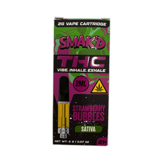 SMAK'D - Cartridge - 2ml - Strawberry Bubbles (Sativa)
