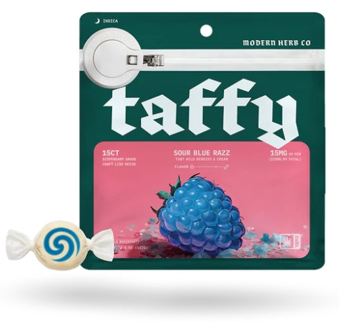 Modern Herb - Taffy (225MG THC) - Sour Blue Razz ( I )