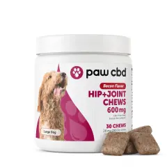 Paw CBD Broad Spectrum CBD Dog Hip + Joint Chews BROAD SPECTRUM - BACON - 600 MG - 30 COUNT