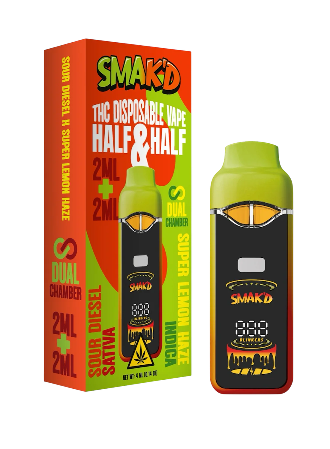 SMAK'D Half & Half - Sour Diesel + Super Lemon Haze