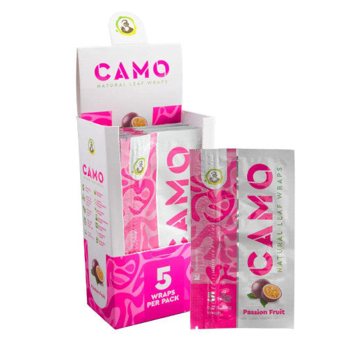 Camo Natural Leaf Wrap 5pk Passion Fruit