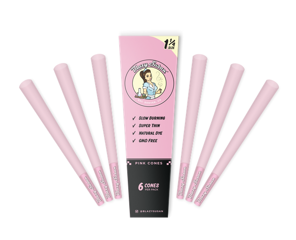 Blazy Susan 1 1/4 Pink Cone 6pk