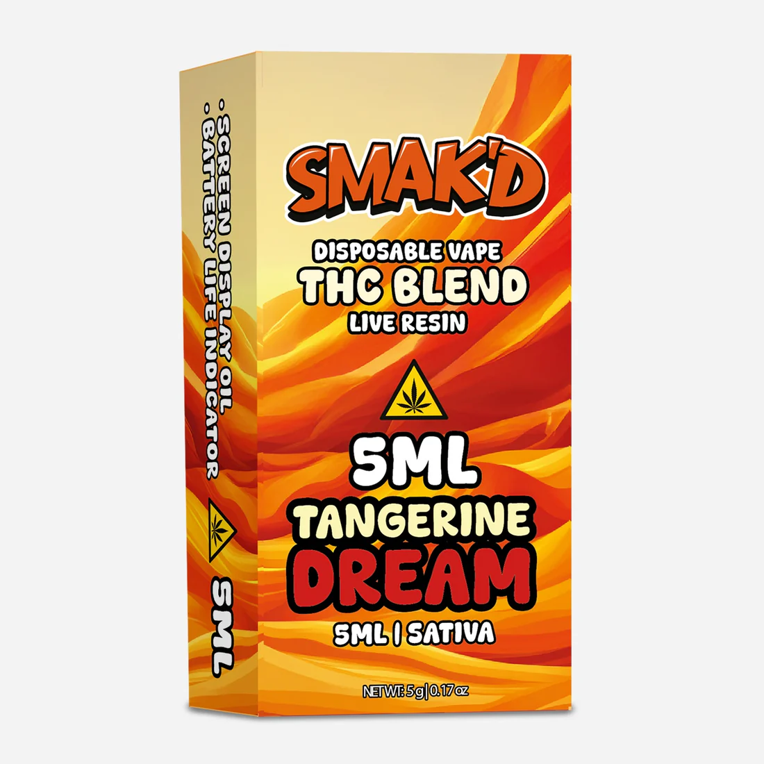 SMAK'D 2ML Live Resin Disposable - Tangerine Dream