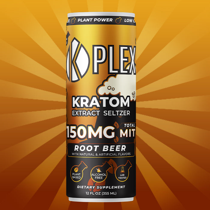 K Plex Kratom Extract Seltzer (Root Beer) 150mg