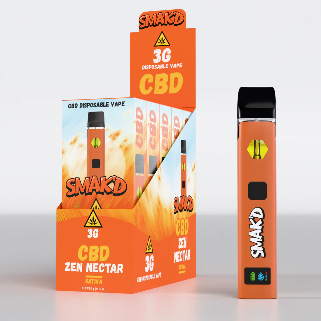 smak'd disposable vape 3G CBD Flavor:Ice Cream Cake The Ultimate Disposable Vape gUMMY BEAR