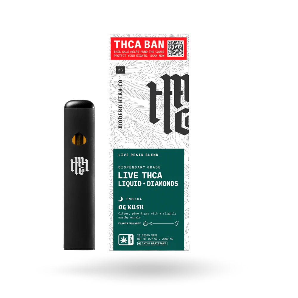 Modern Herb- Liquid Diamonds Disposable-Og Kush (2G)