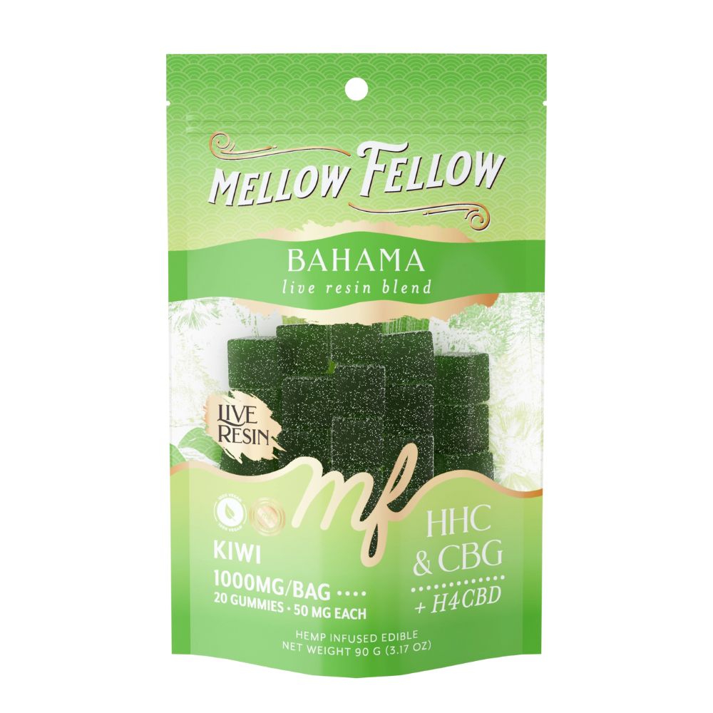 Mellow Fellow Edibles Live Resin M-Fusion 1000mg 20pc Bahama Blend Kiwi
