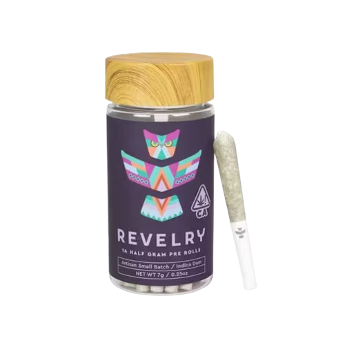 Revelry Premium Indoor THCA Pre-Rolls 0.5g 14pk Biscotti Mints Indica