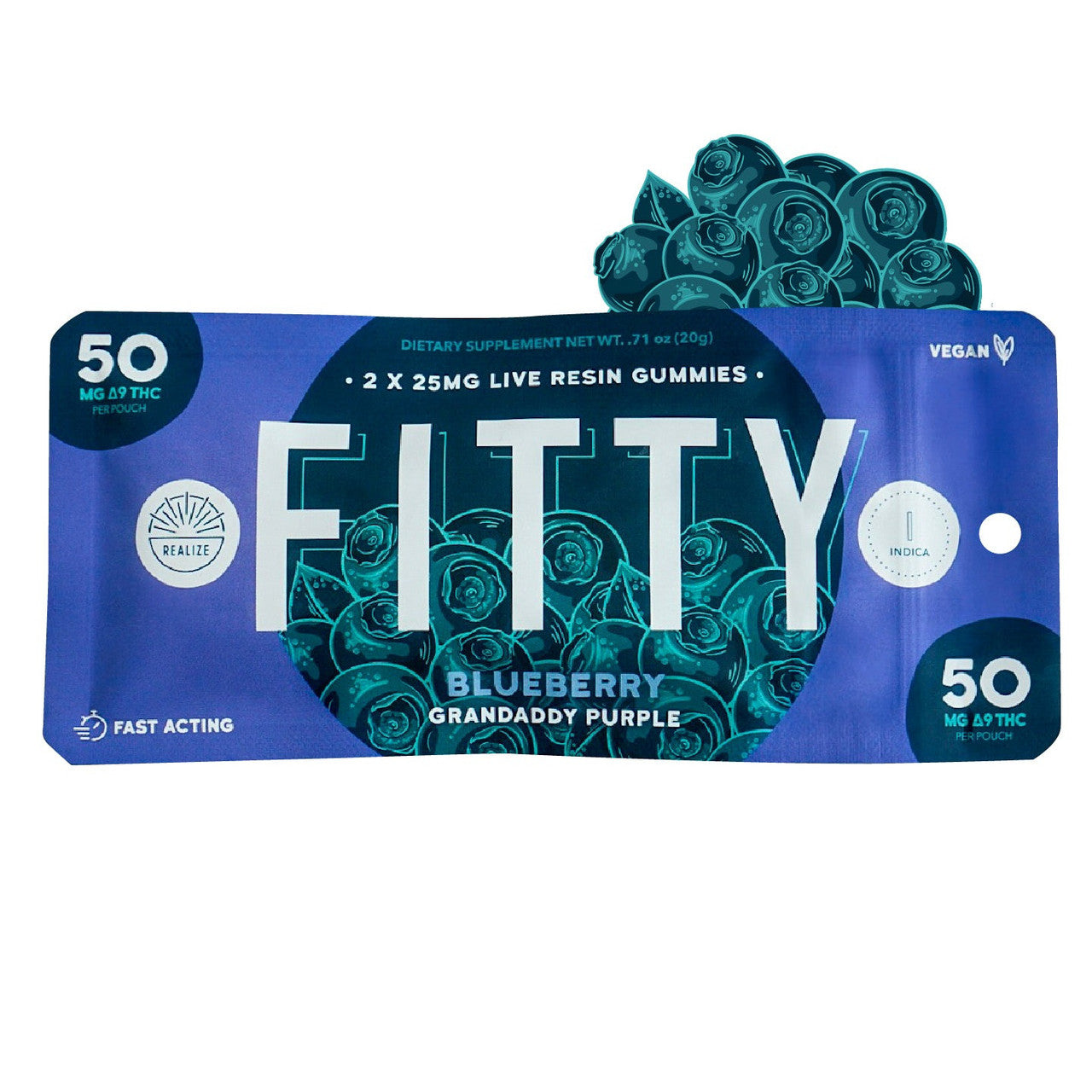 Realize FITTY - Blueberry (G.D.P) 2Pk Gummies