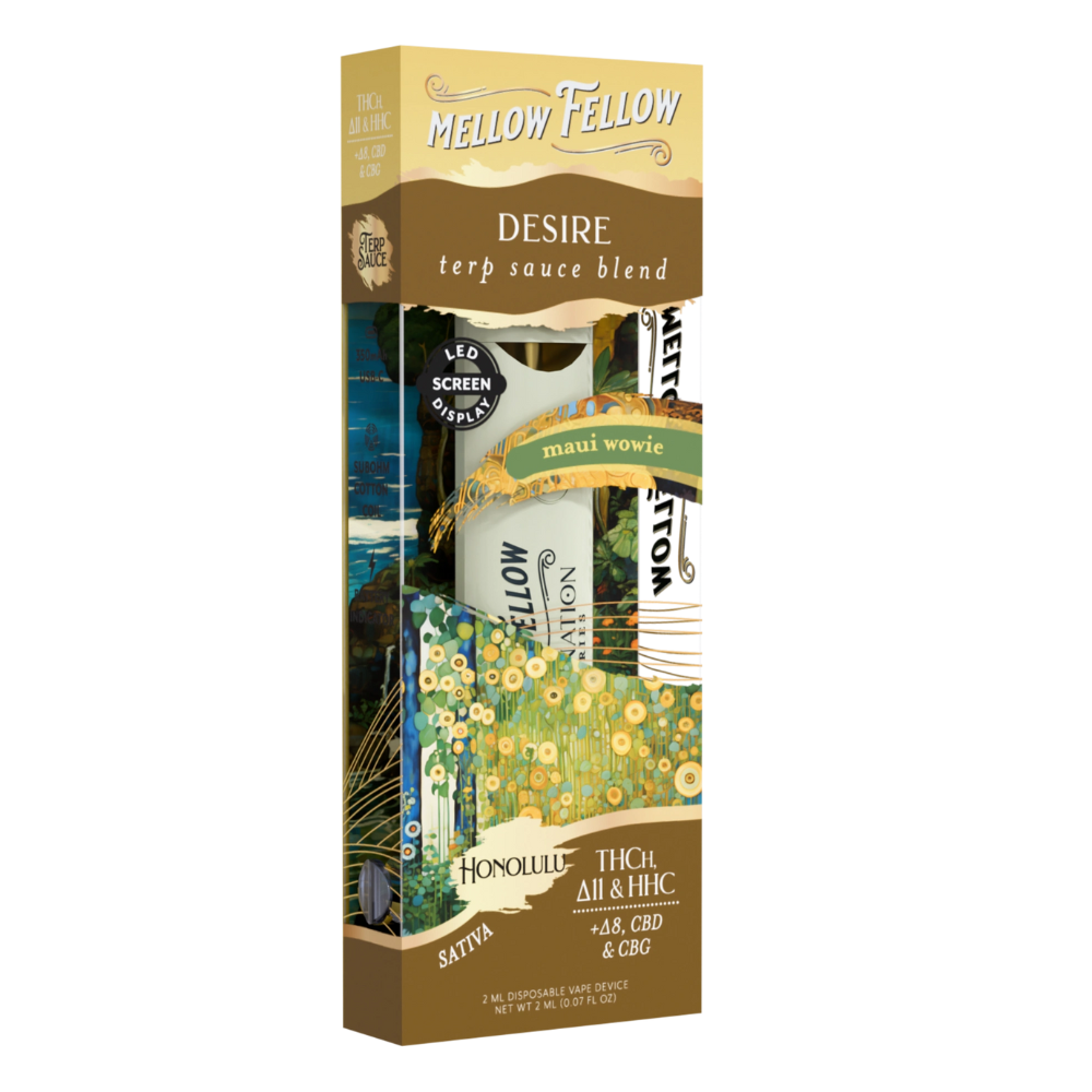 Mellow Fellow Terp Sauce 2ml Disposable Desire Blend Destination Honolulu Maui Wowie