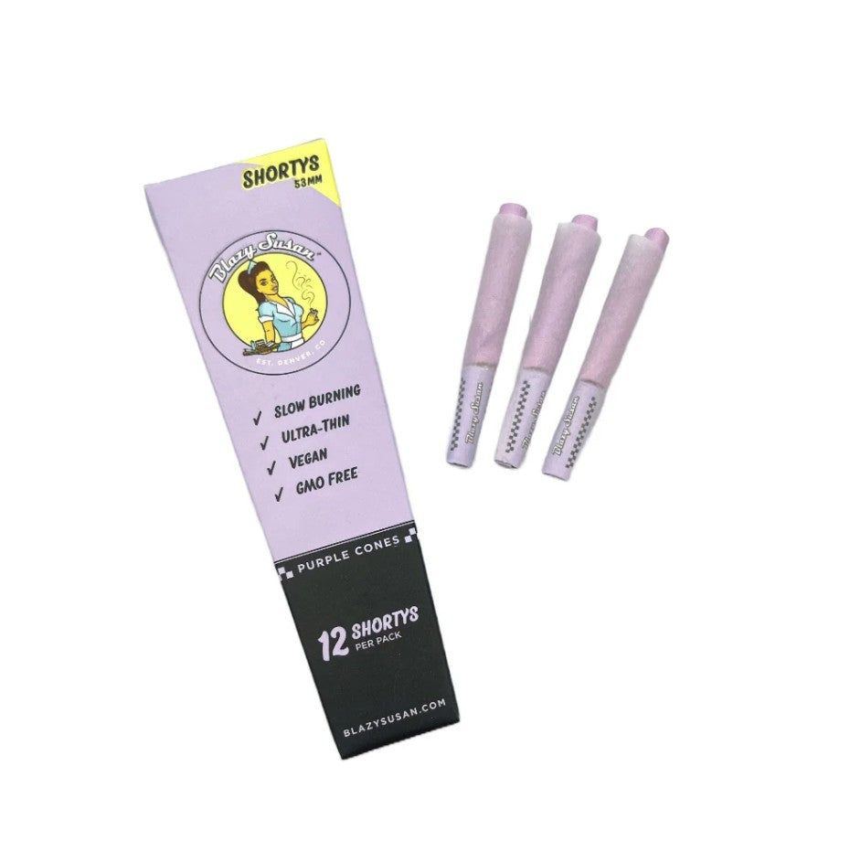 Blazy Susan Shortys 53mm Purple Cone 12pk