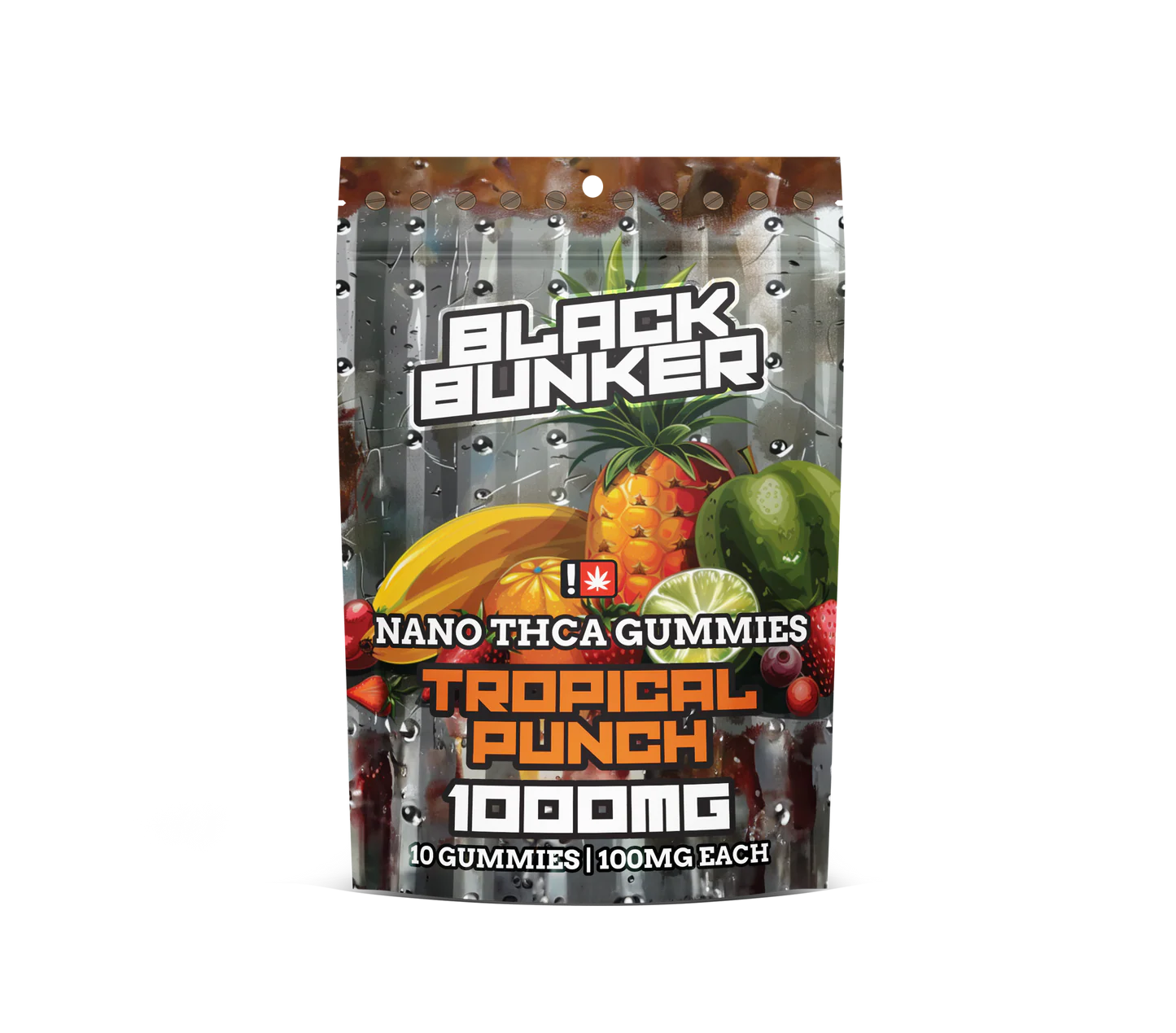 Black Bunker - NANO THCA GUMMIES 1000MG - 10ct Tropical Punch