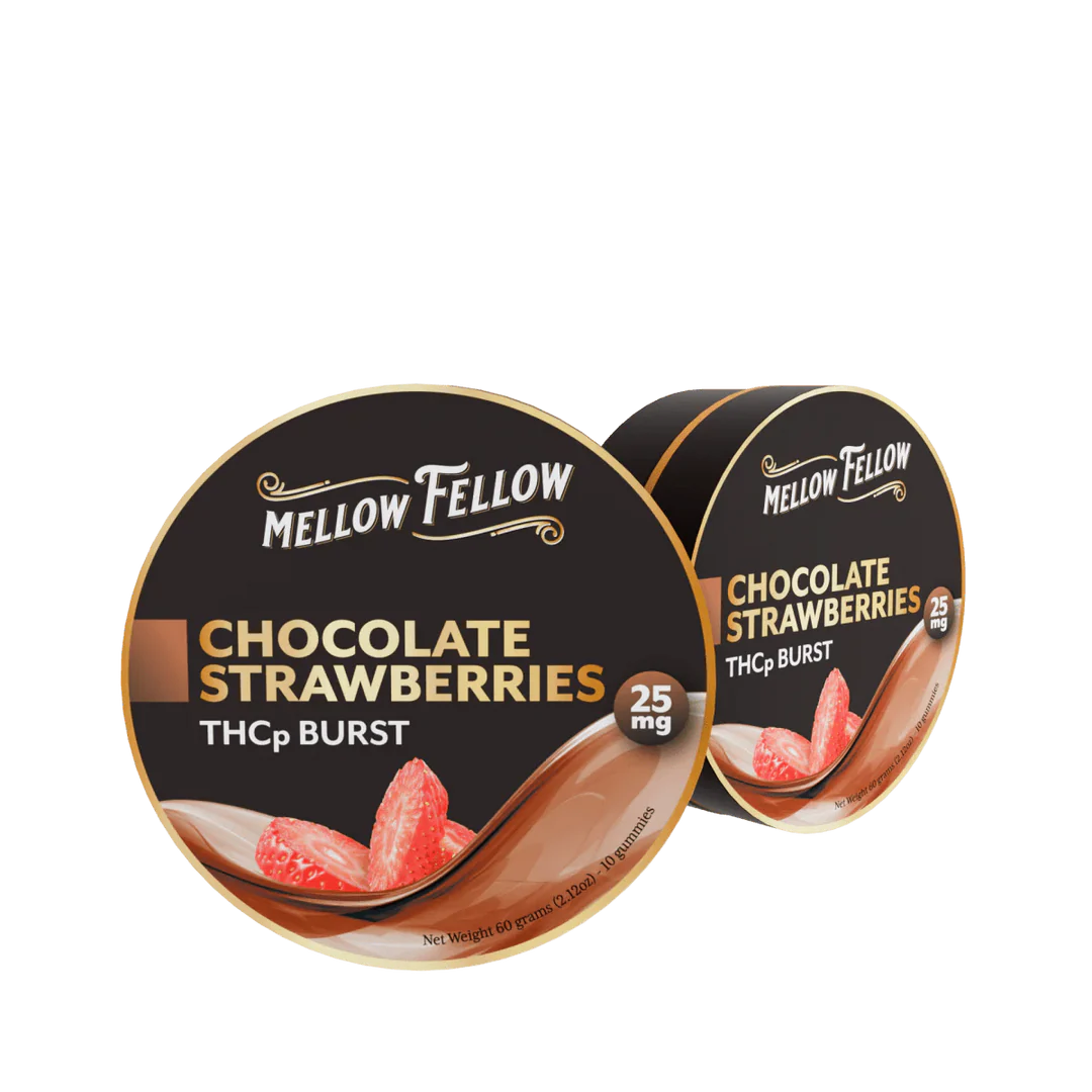 Mellow Fellow - THCp Bursts - 25mg / 10 ct - Chocolate Strawberries