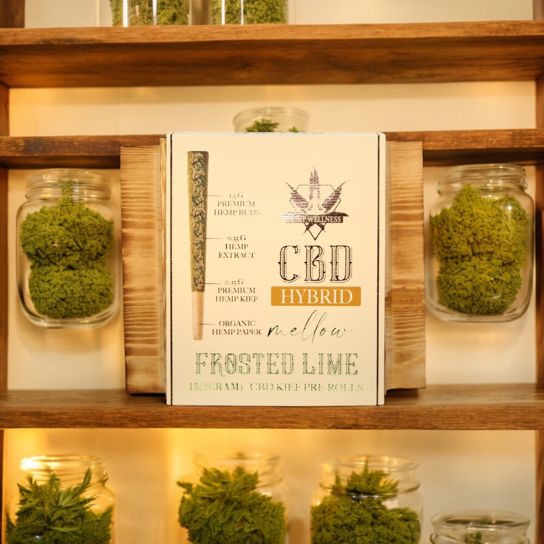 Hemp Wellness CBD 2g Kief Pre Roll Frosted Lime Hybrid