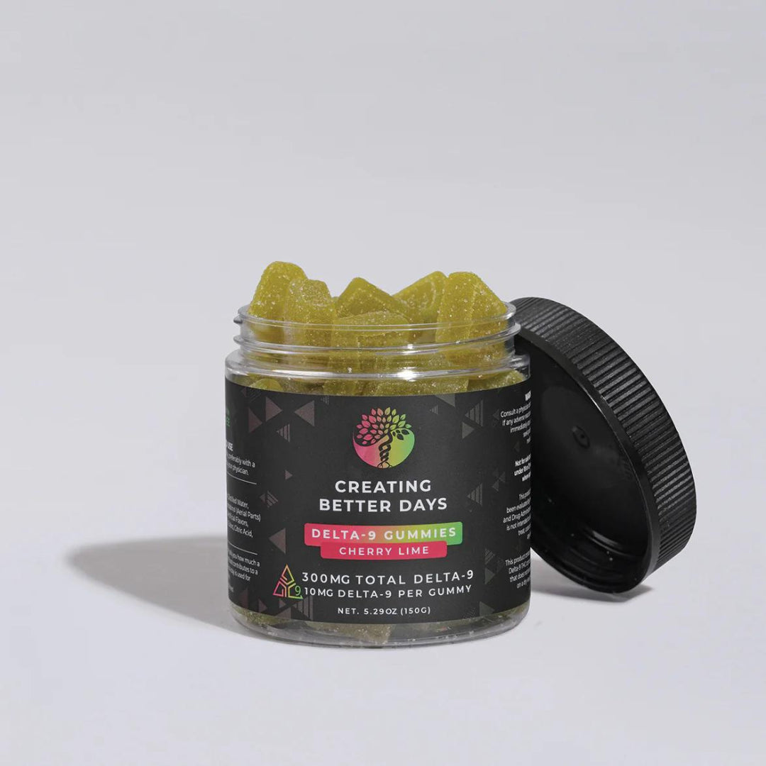 Creating Better Days Cherry Lime Delta 9 Gummies 300 MG 10 mg Per Gummy