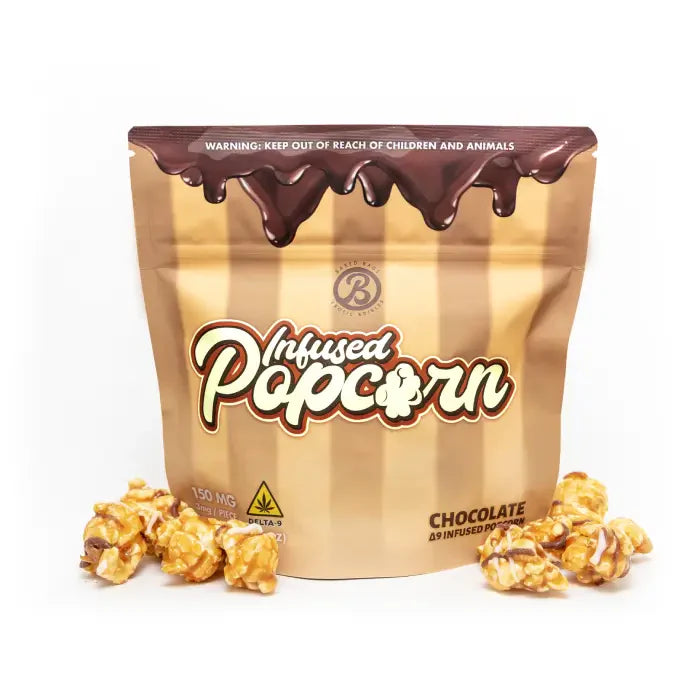 Baked Bags Infused Pop Corn Edibles 150mg Delta-9 Chocolate