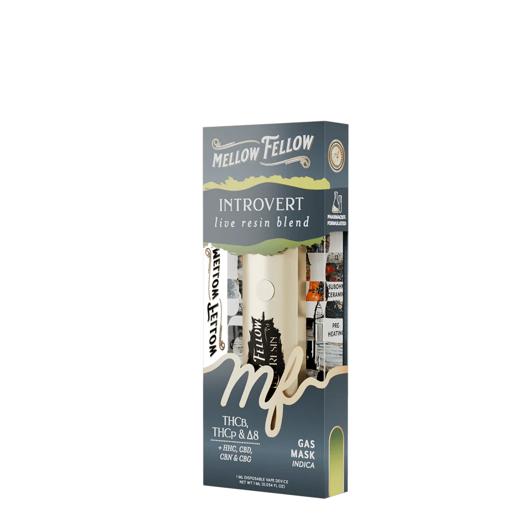 Mellow Fellow - Disposable - 1mL - Introvert Blend - NYC - Gas Mask (indica)