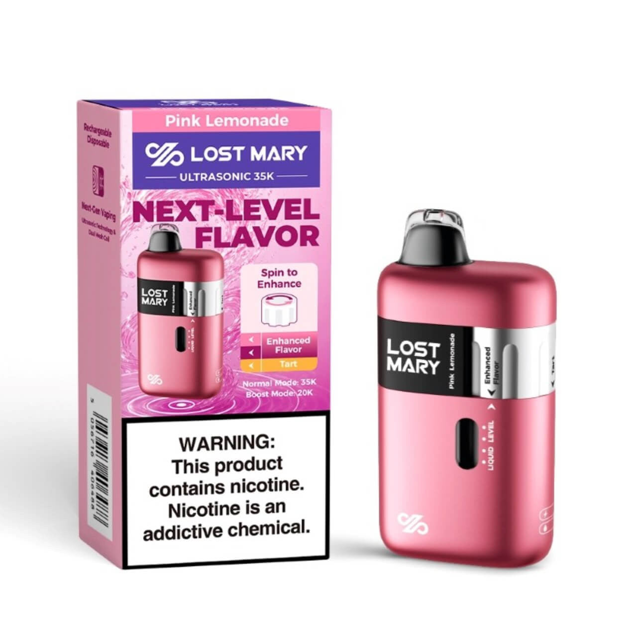 Lost Mary Ultrasonic 35000 Puffs Vape Disposable Pink Lemonade