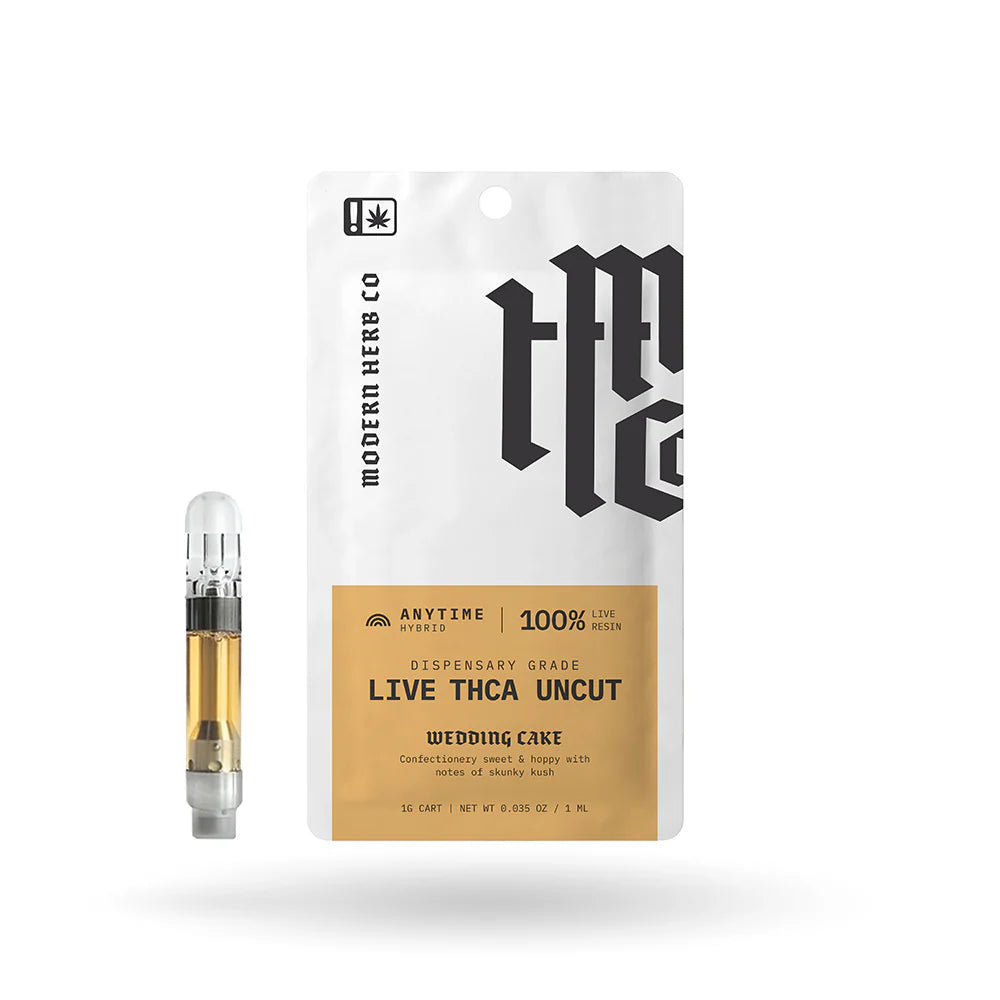 Modern Herb- Live Resin Uncut- Wedding Cake 1G Cartridge