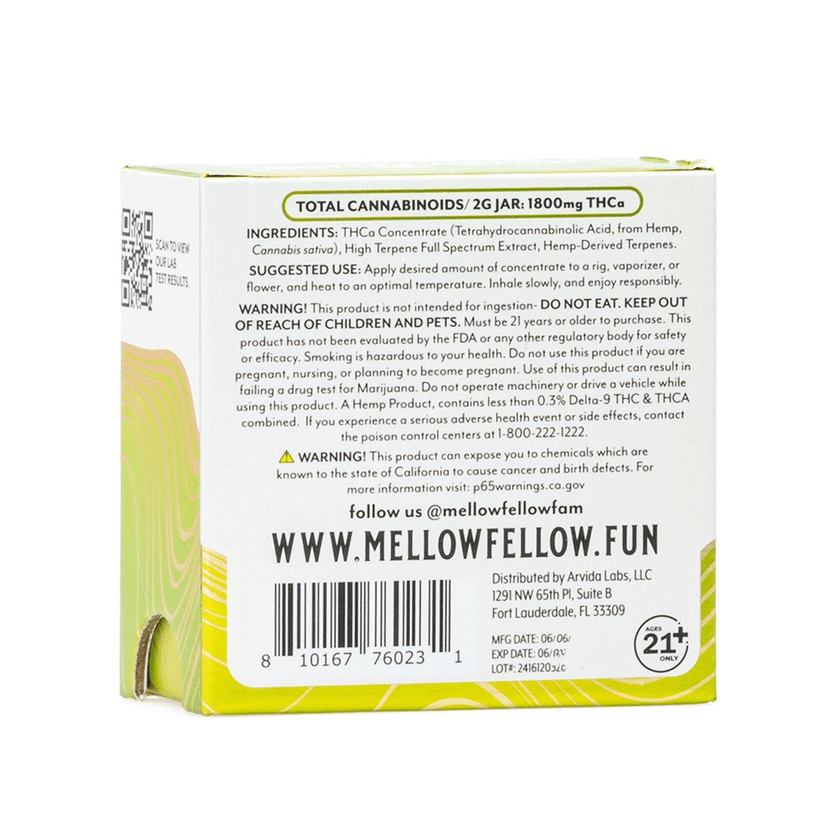 Mellow Fellow -Budder (Bandz - Sativa) 2G