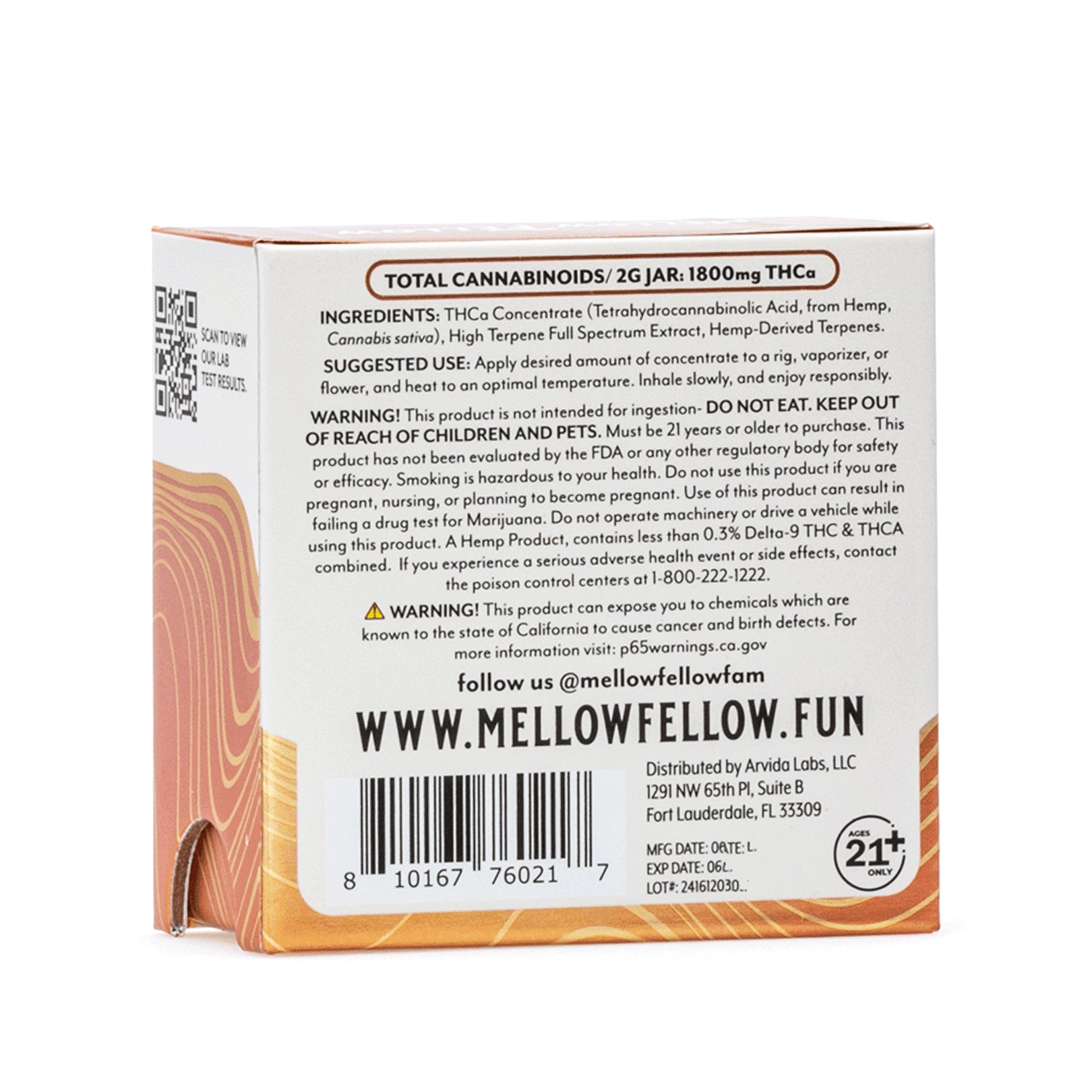 Mellow Fellow -Budder (Peach Oblivion Soul Cleanser - Hybrid) 2G
