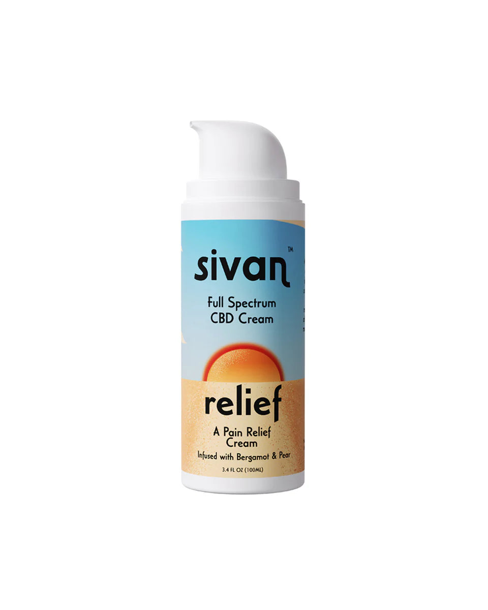 Sivan Remedies Relief CBD Pain Cream 1000mg Infused With Bergamot & Pear