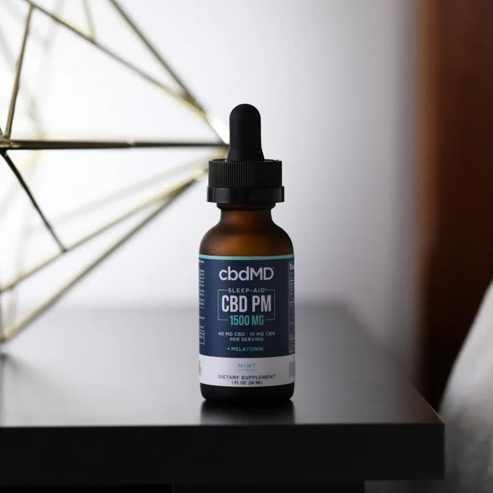 CBDMD 1500mg 30ml CBD PM Oil W/Melatonin Tincture Mint