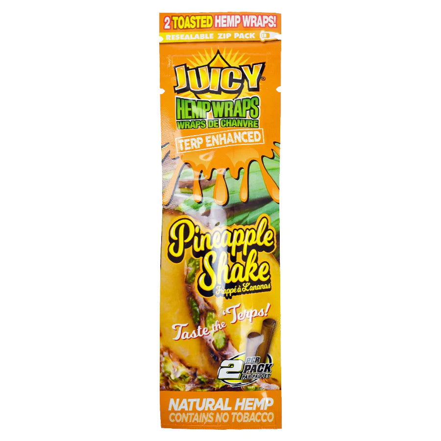 Juicy Terp Enhanced Hemp Wraps - 2pk Pineapple Shake