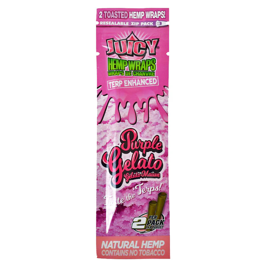 Juicy Terp Enhanced Hemp Wraps - 2pk Purple Gelato