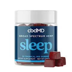 CBDMD Broad Spectrum CBD Sleep Gummies BROAD SPECTRUM - RASPBERRY - 750 MG - 30 COUNT
