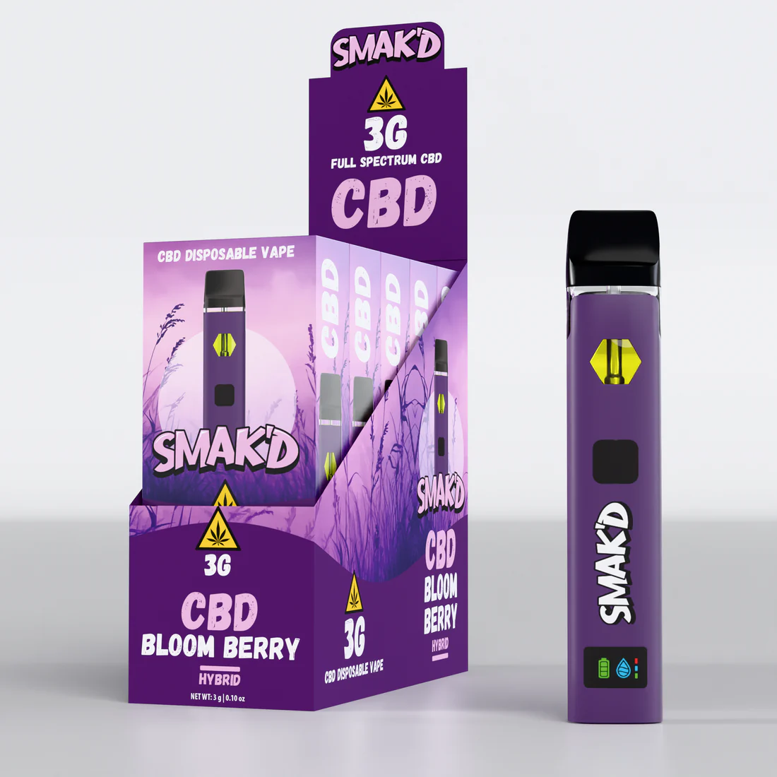 SMAK'D 3G CBD Disposable - Bloom Berry